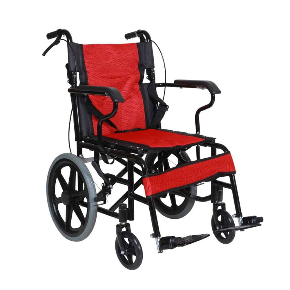 Hero Ecomed - Winn 201 T | Manual Wheelchair | Lightweight Foldable Attendant Mobility with Brakes & Compact Rear Wheels | Portable Transport Wheelchair for Elderly & Patients-image-6