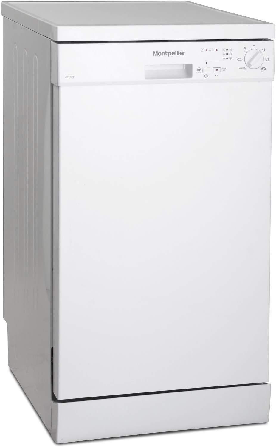 Montpellier DW1064P-2 10 Place Slimline Freestanding Dishwasher - White