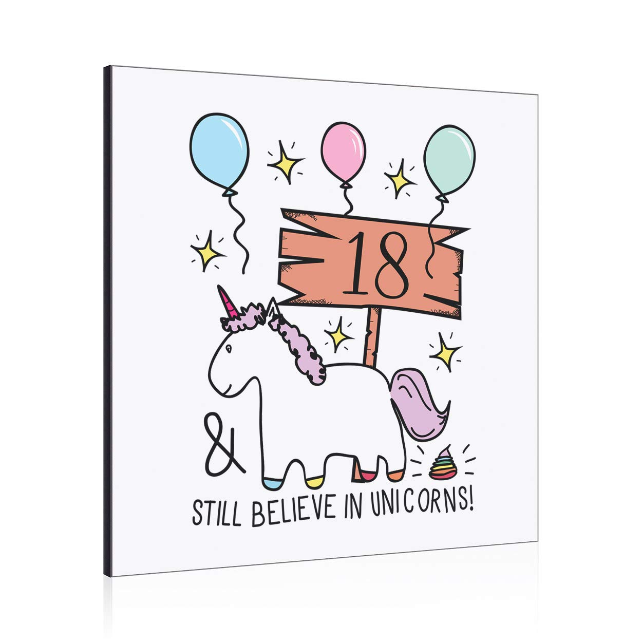 Panneau cadre photo 18e anniversaire licorne pour préserver la magie