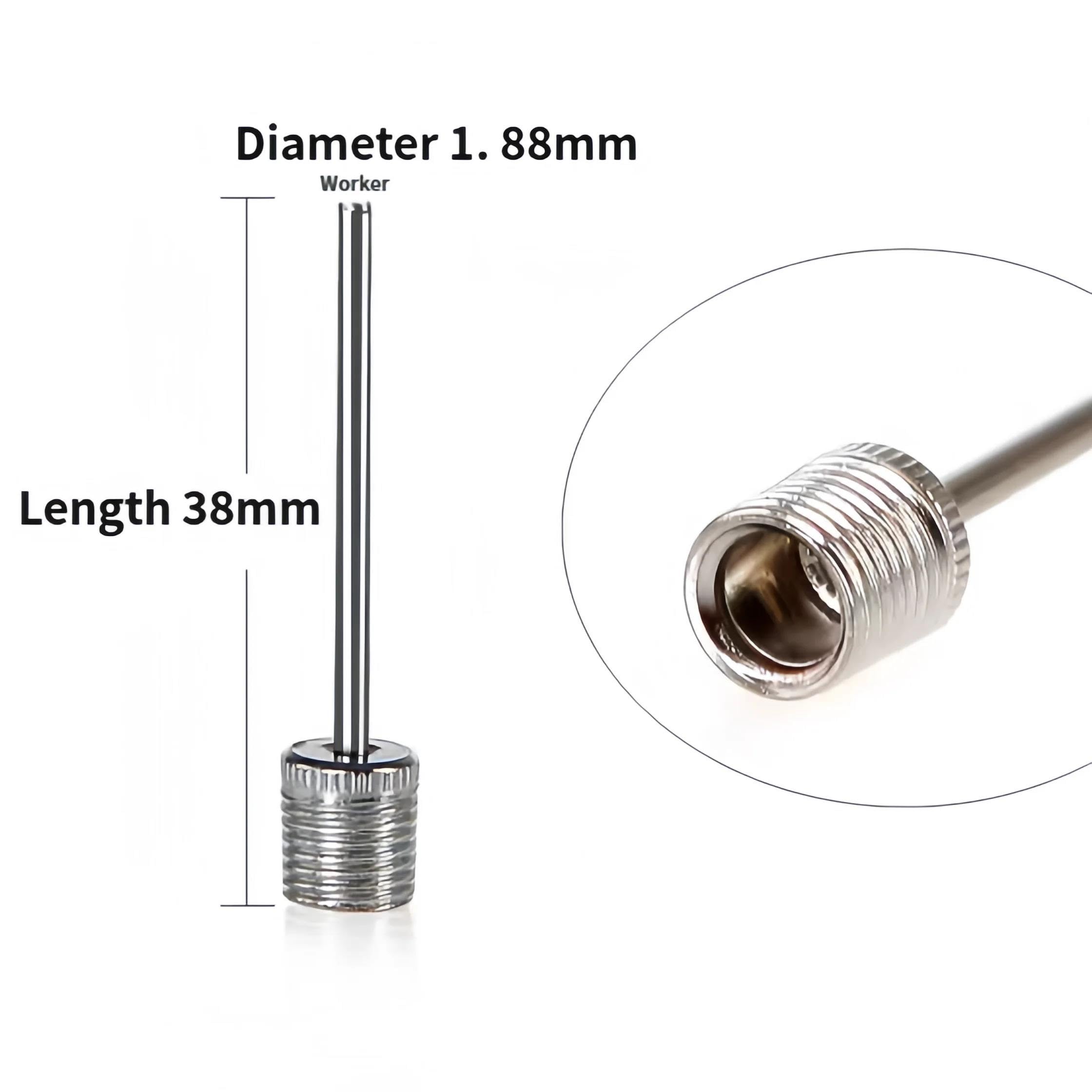 Ballnadel Set 100 Stück Kugelluftnadel aus Edelstahl