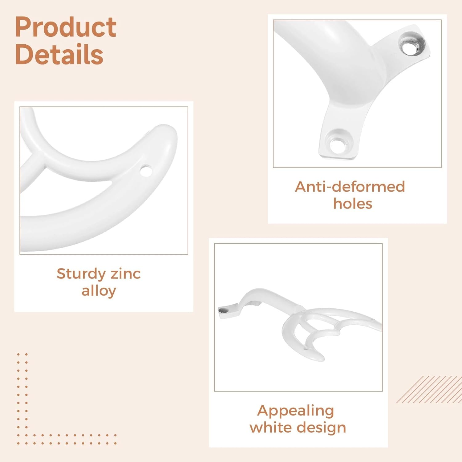 White Ceiling Fan Blade Replacements, with Mounting Hardware, 5 Pcs Ceiling Fan Blade Arms Replacement, for Repairing Fan Broken Worn Blades