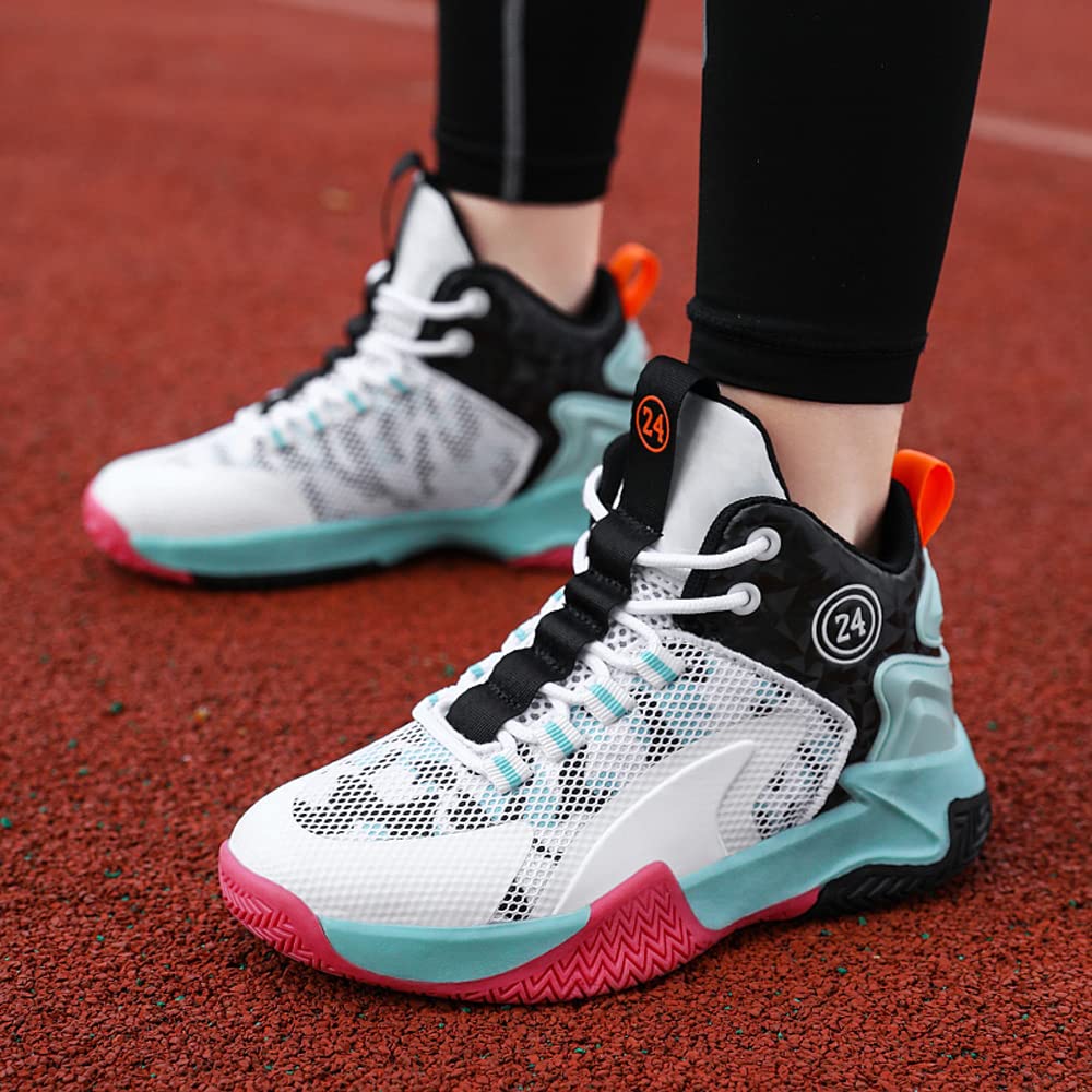 Kinder-Basketballschuhe High-Top-Dämpfung Leichte rutschfeste atmungsaktive aktive Outdoor-Sportschuhe Unisex