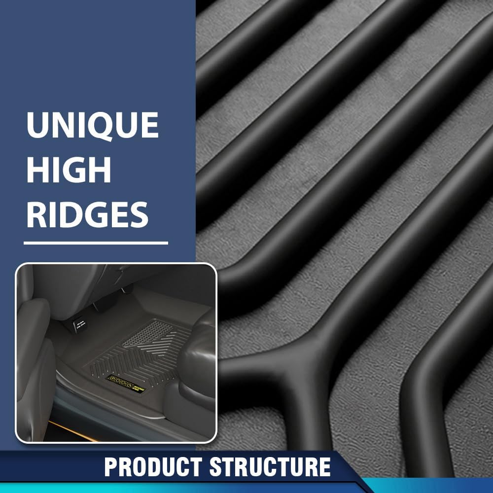 PIT66 Floor Mats Cargo Liners Compatible with Nissan Rogue 2014-2020 (No Rogue Sport or Select Models), (Heavy Duty) 3-Piece Premium All Weather Automotive TPE Liners alfombras para carro