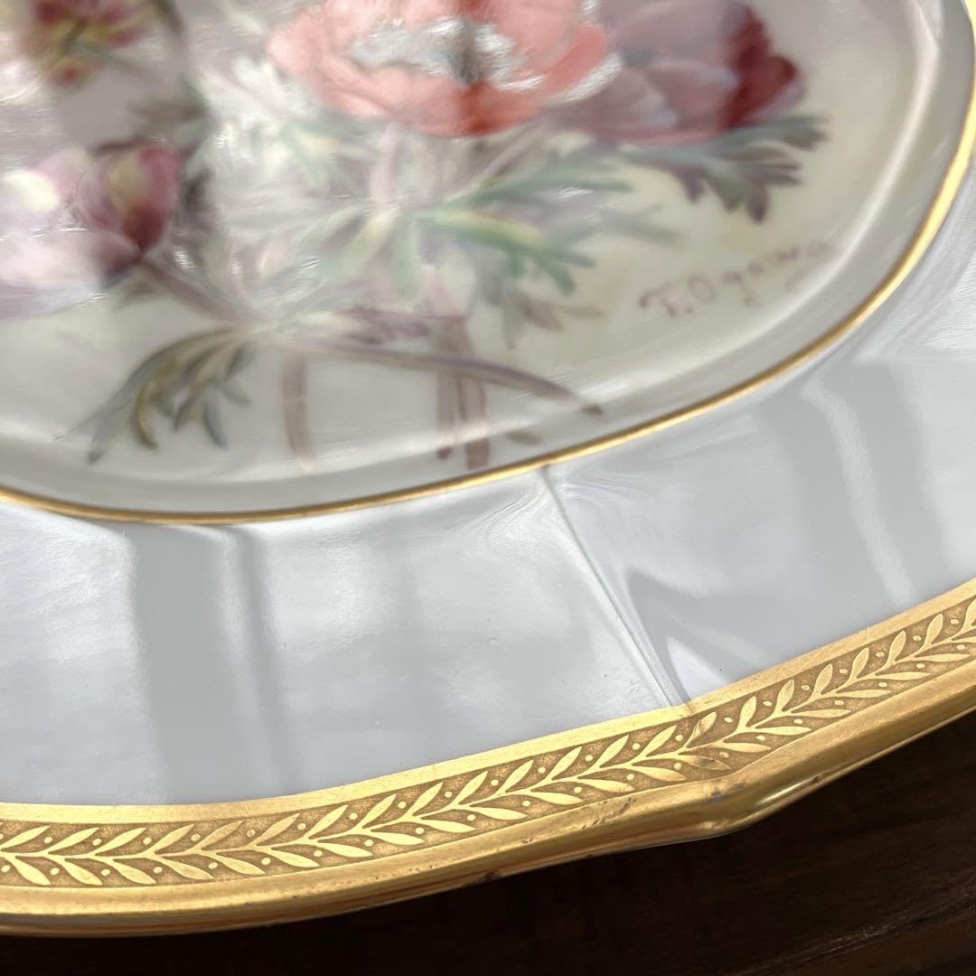 オールドノリタケ　希少　金彩　ハンドペイント　ダイアモンドコレクション　サイン オールドノリタケ希少金彩ハンドペイントダイアモンドコレクションサイン