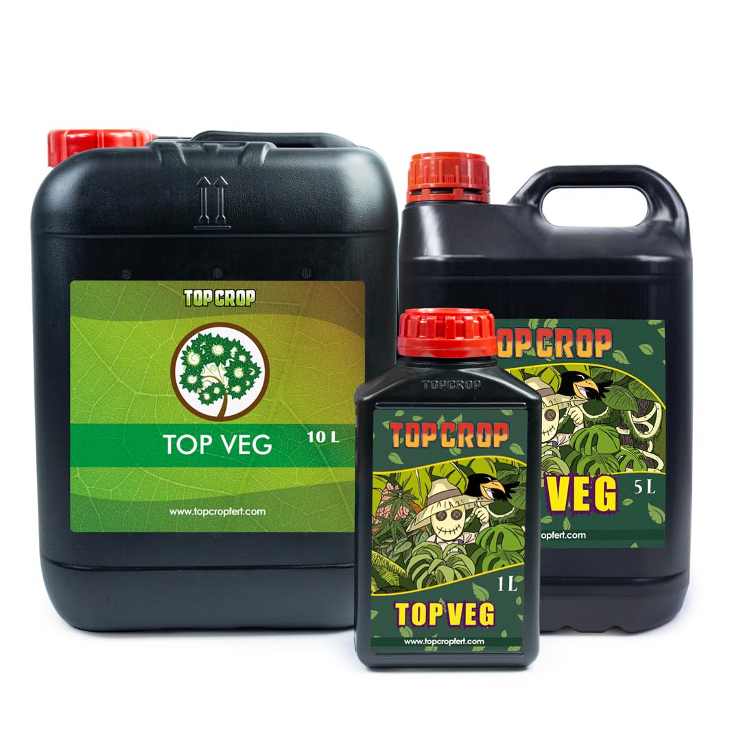 Top Crop Top Veg 10 L. Líquido Fertilizante para Jardinería en el Hogar y Cultivo en Interiores (10 Litros)