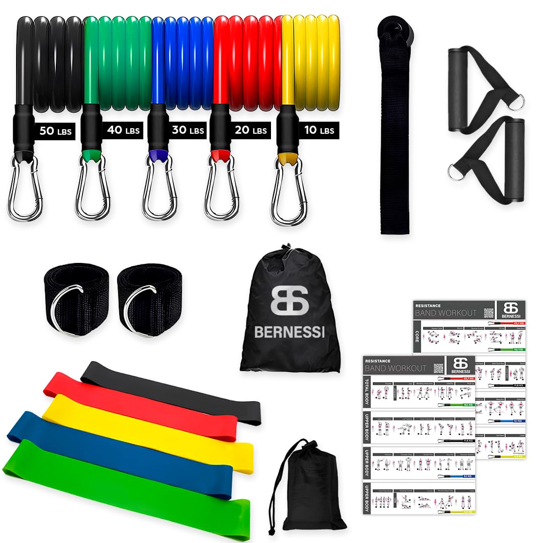 Sponsored Ad – Set of 16pcs Resistance Bands for Workout Kit Men & Women up to 150 Lbs, Exercise Resistance Tubes Set Workout Bands with Door Anchor Handles Legs Ankle Straps for Training Home Shape Body