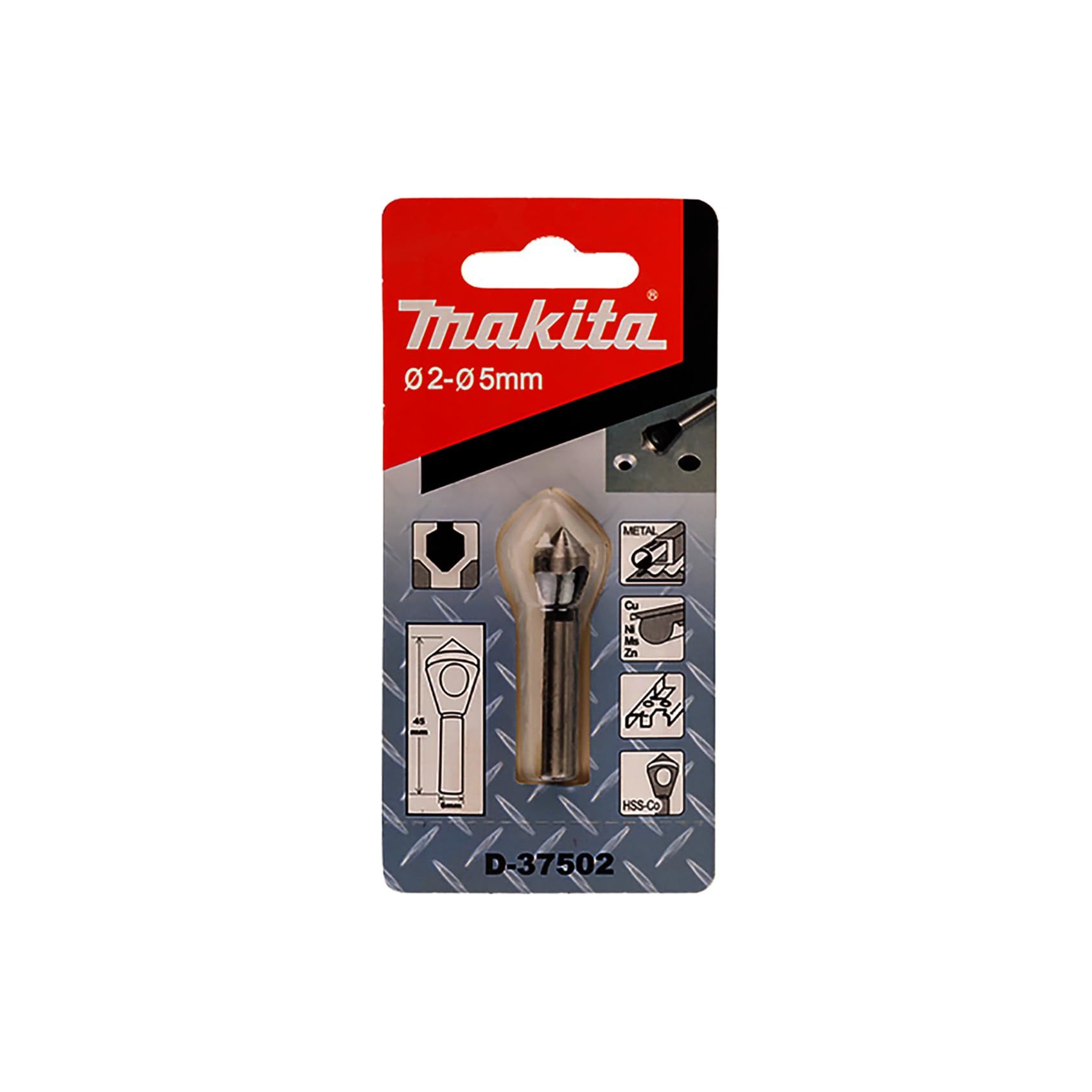 Makita D-37502 bity pogłębiacz stożkowy, wielokolorowy