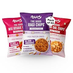 Troovy Mixed Chips | Tasty & High Protein Snacks | 30% Of Protein Needs | No Palm Oil, Cholesterol or Trans Fats | (Pack of 30)