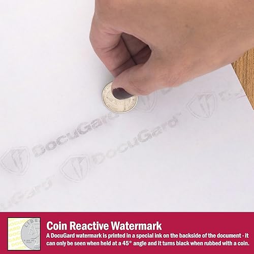 Miniatura 5 de DocuGard Papel de seguridad multiusos azul avanzado, 7 características, 8.5 x 11 pulgadas, 24 libras, 2500 hojas (04546C)