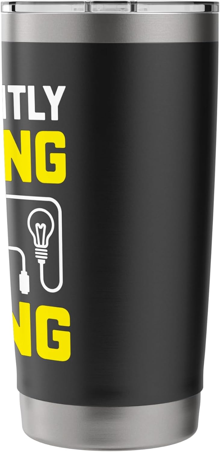 I’m Silently Judging Your Wiring Funny Electrician Dad Stainless Steel Insulated Tumbler - Image 2