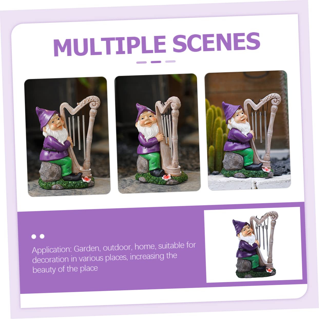 Hemobllo GNOME de Jardin Résine Éolien Décoration Extérieure Adorable pour Jardin Intérieur comme Anniversaire