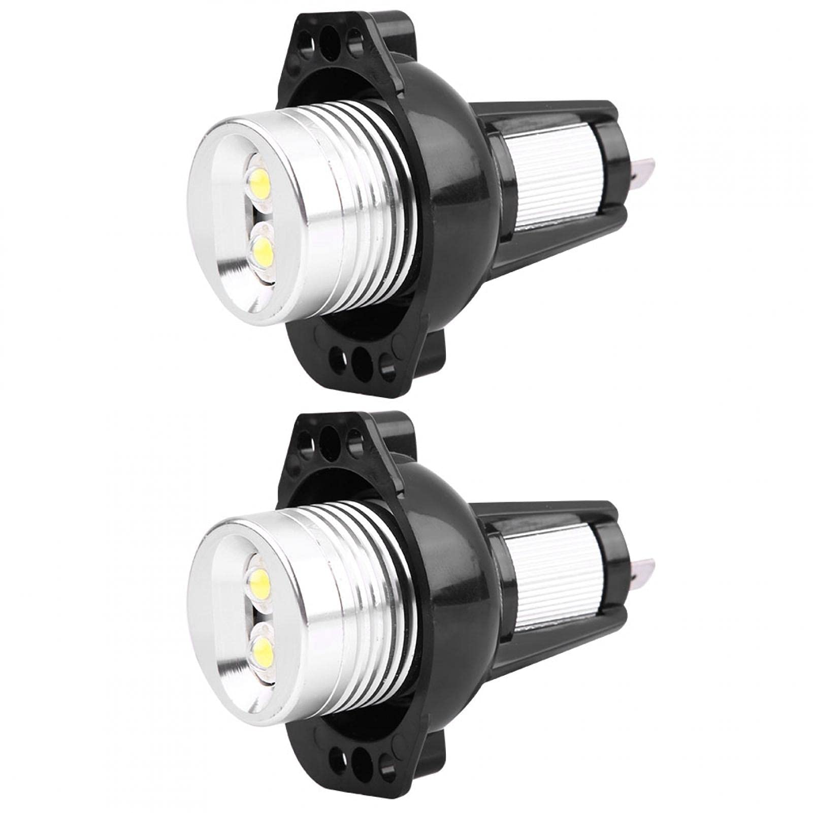 Yctze 2pcs Feux de Gabarit LED Angel Eyes 12 W Ampoules Antibrouillard Ampoules de phare LED pour Phares Auto E90 E91 05-08
