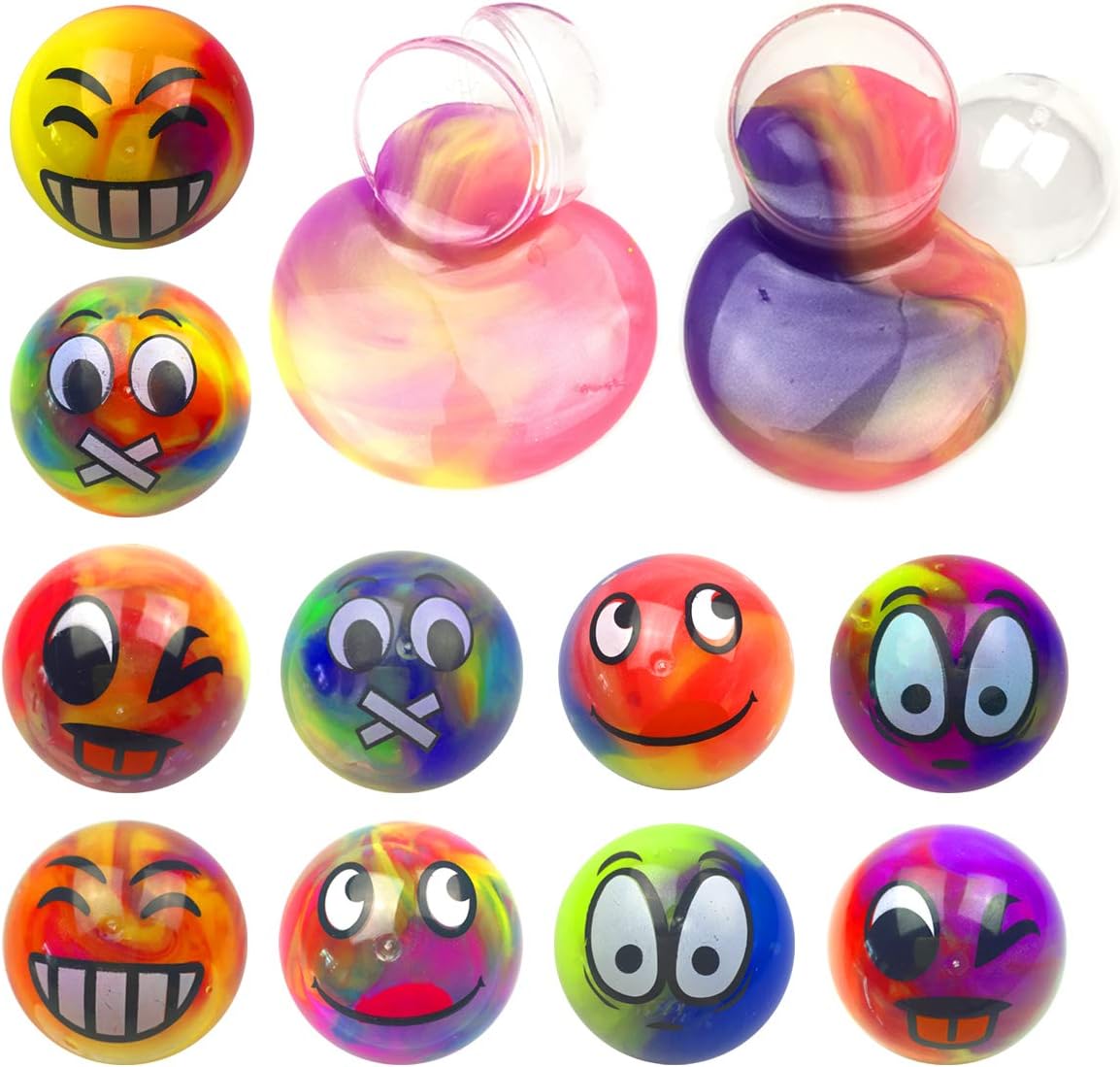 Anditoy 10 Pack Big Slime Balls Colorful Slime Toys for Kids Girls Boys Christmas Stocking Stuffers Gifts Party Favors