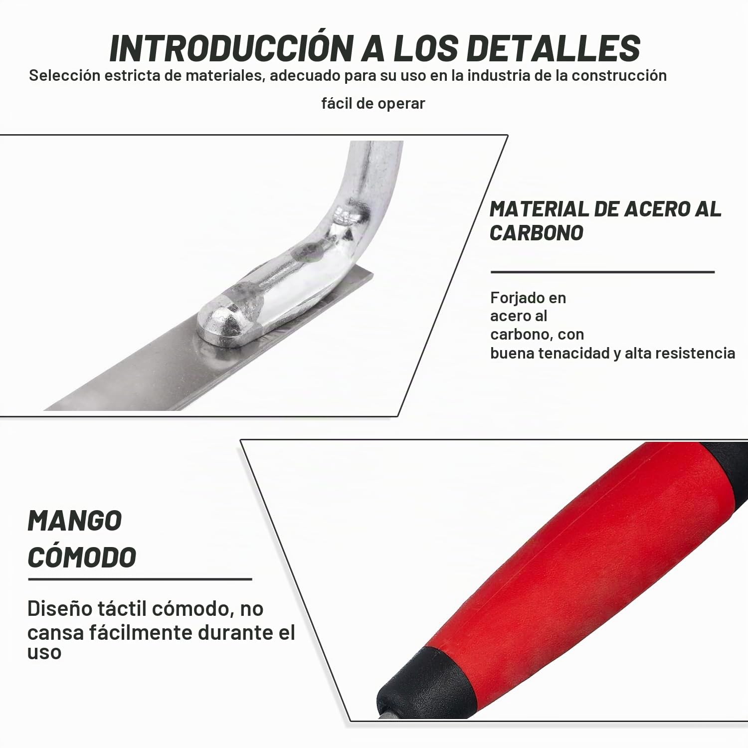 4 Piezas Llana para Juntas, Anchura 8 10 12 14 mm, Mango de Goma Antideslizante, Llana para Juntas de Acero Inoxidable, para Trabajos Precisos de Albañilería, Construcción, Alicatado (Rojo)