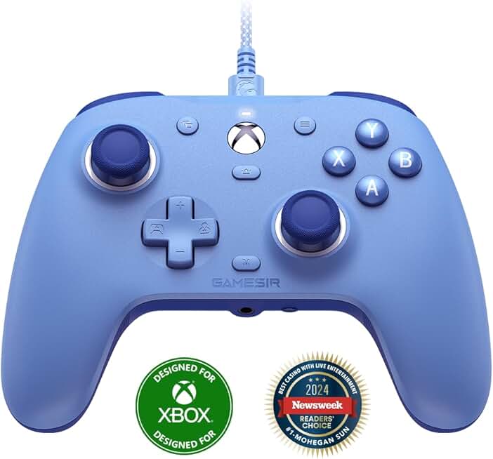 GameSir G7 SE Wired Controller for Xbox Series X|S, Xbox One &amp; Windows 10/11, Plug and Play Gaming Gamepad with Hall Effect Joysticks/Hall Trigger, 3.5mm Audio Jack (Blue) ClimeCo Certified