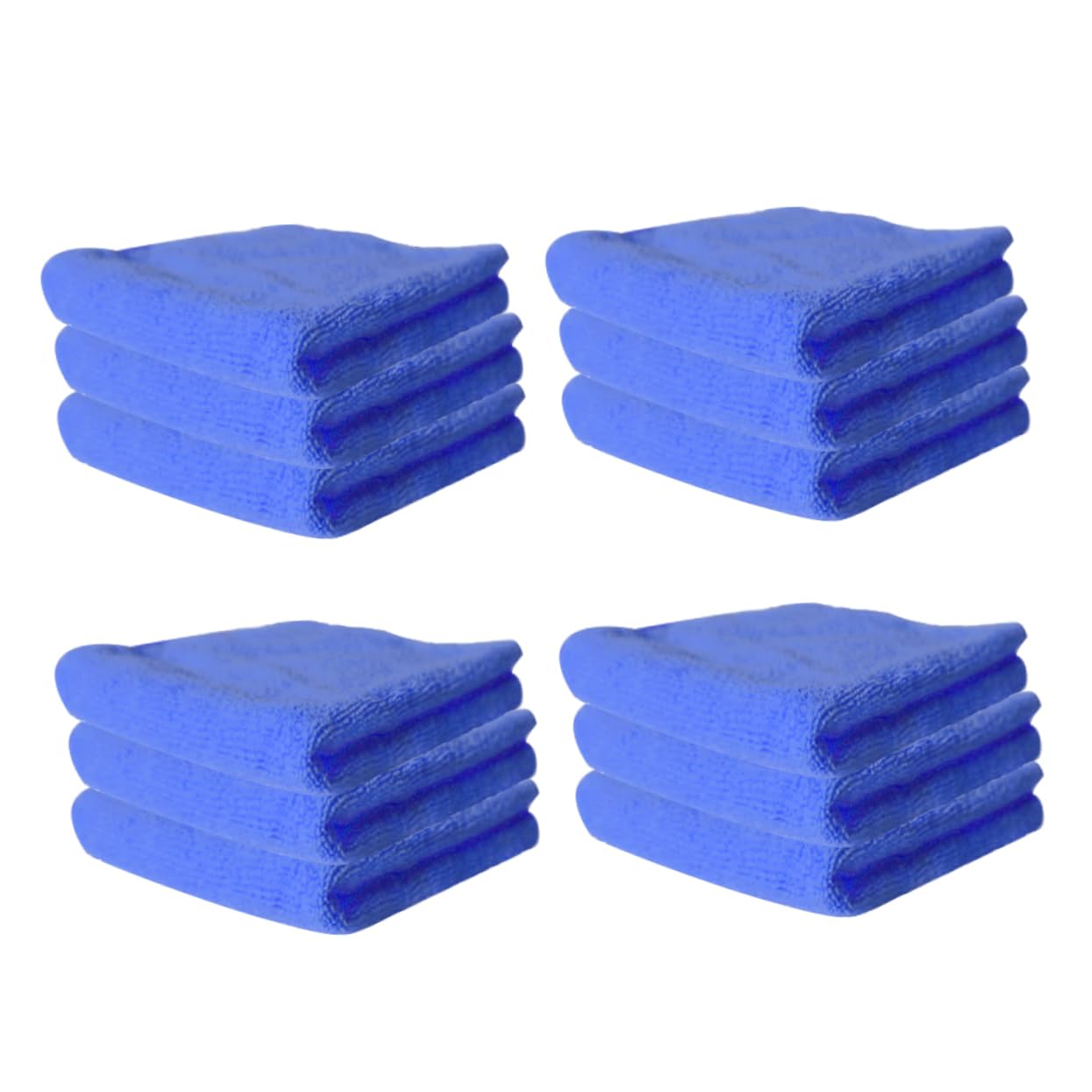 POPETPOP Panni in Microfibra Anti-graffio per Cucina Lavabili 12 Pz Blu Struttura Antigoccia e Assorbimento Acqua Alta
