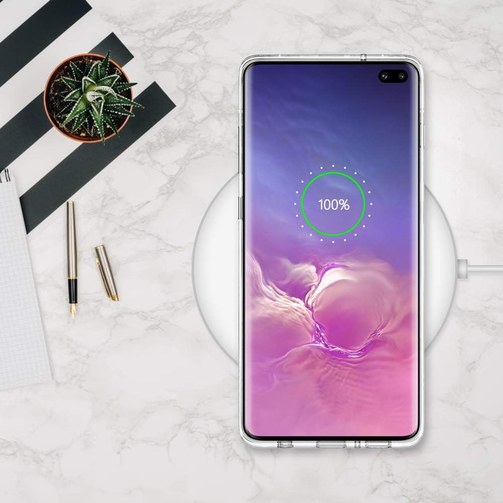Caka Marble Case for Galaxy S10 Plus Case Slim Silicone Soft Anti Scratch Shockproof Luxury Fashion Rubber TPU Protective Case for Samsung Galaxy S10 Plus (Green)