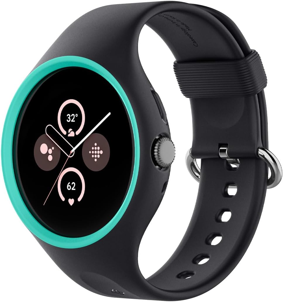 CASEOLOGY by Spigen Nano Pop for Google Pixel Watch 3 45mm Case with Strap -Prune Charcoal