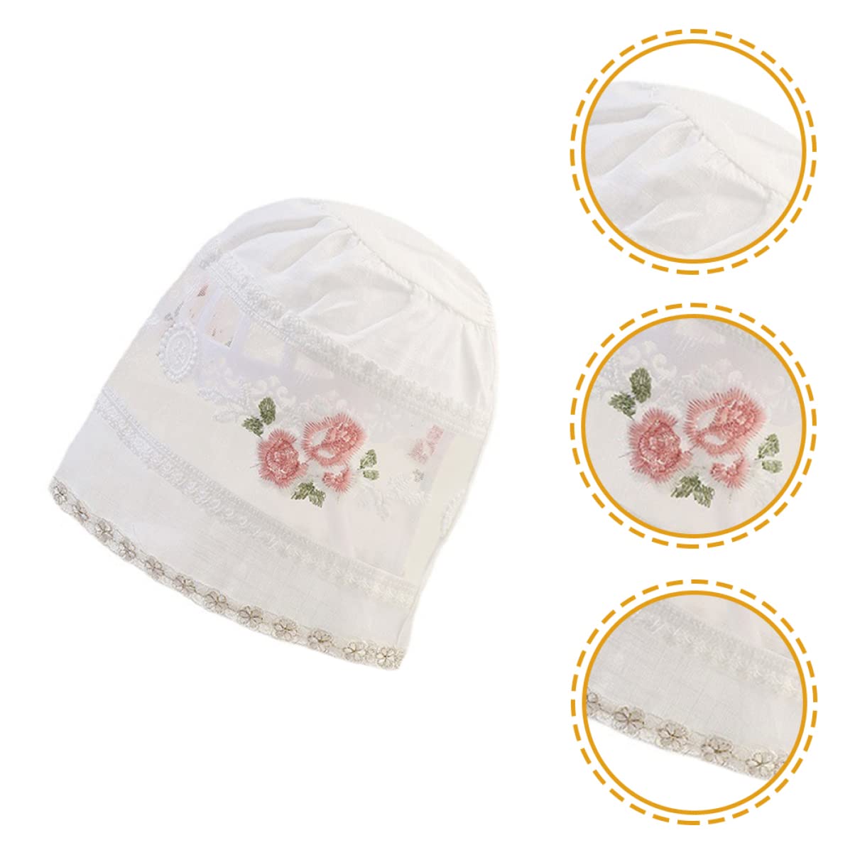 CALLARON Babymütze Neugeborene Mütze Sommer Bucket Cap Mädchen Hut Strandhut für Kleinkind Sun hat Sonnenhut Sommerhut Hut -Sommermütze Neugeborenenmütze Baumwolle Weiß