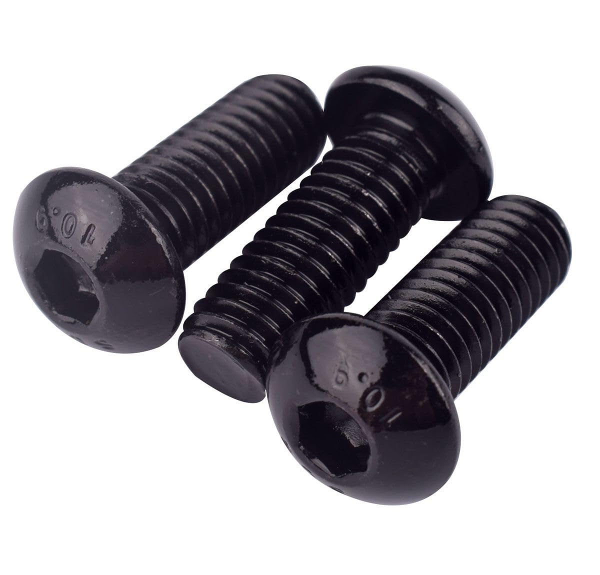 20PCS 1/4-20 x 1-1/2" Button Head Socket Cap Screws Bolts, Allen Hex Drive, Black Oxide Alloy Steel 10.9 Grade, UNC Machine Fully Thread