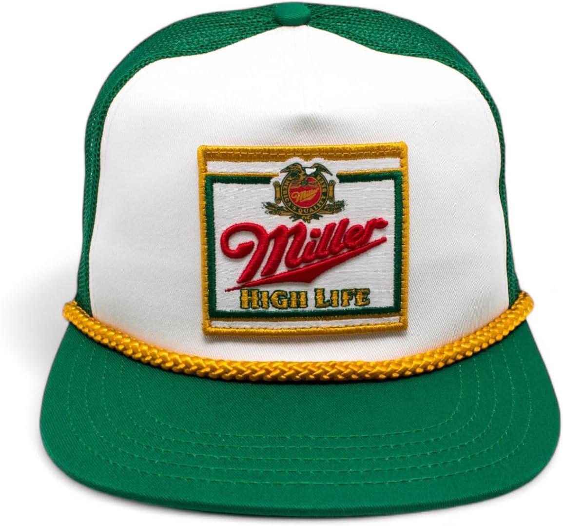 AMERICAN NEEDLE Officially Licensed Miller High Life Beer Adjustable Snapback Baseball Hat, Rope Trucker Cap, Snapback New - Image 2
