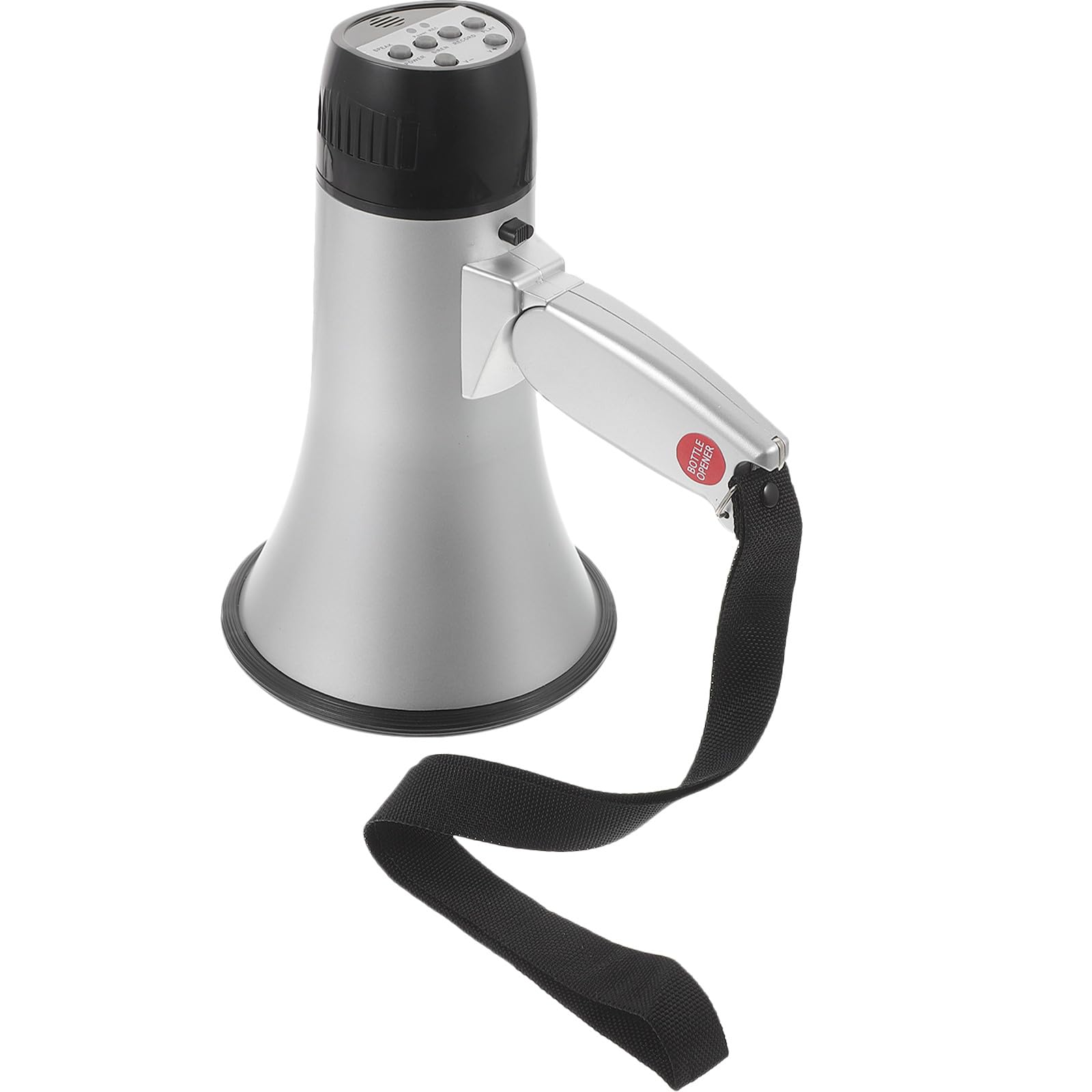 Toyvian Megafono Bullhorn Portatile per Cheer Volume Potente e Comunicazione Chiara in ABS Argento, per Uso Quotidiano e Feste 25w di Potenza