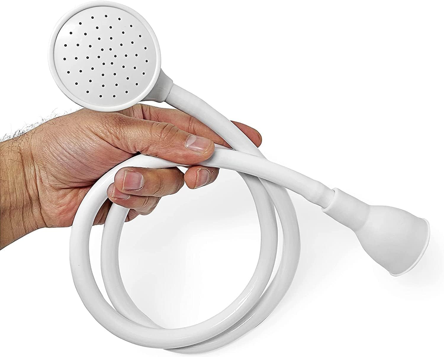 Pet Shower Hose, Pet Shower Spray Hose, Pet Shower Spray Head Hose Push On Bath Tub Sink Faucet Attachment for Washing Hair Hairdresser Bathroom Laundry Tub White(Single Head)