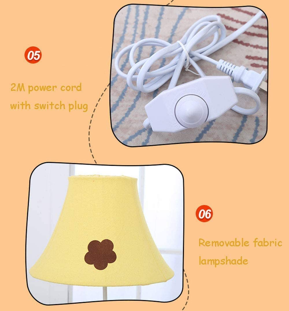 DIY Lampadaire Chambre d'enfants Dessin Animé Cerf Lampe sur Pied avec Interrupteur Chambre Moderne Lampe De Chevet Créatif Salon étude Décoration Vertical Liseuse Enfants Cadeau,Jaune,130cm