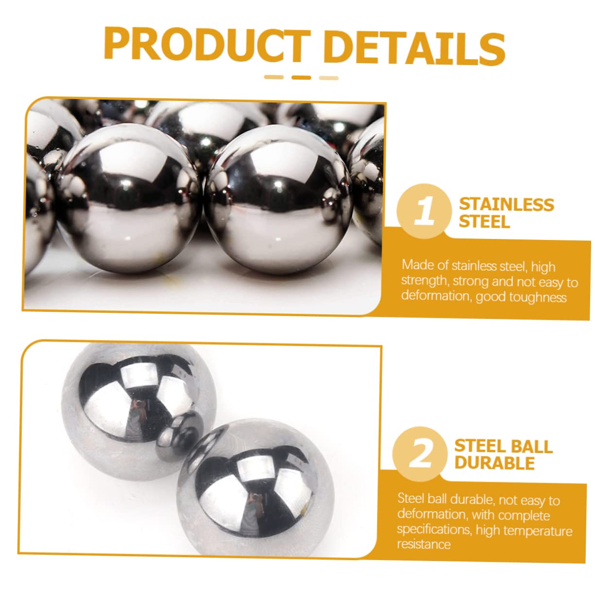 ABOOFAN Precision Chrome Steel Balls Pcs Solid Balls for Car Motorcycles Bikes Valves Refrigerators