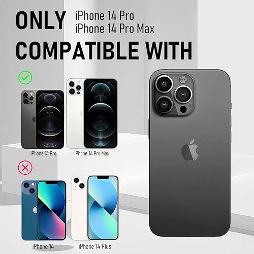 Miniatura 2 de Suoman Paquete de 3 protectores para lente de cámara de 6.1 pulgadas, iPhone 14 Pro Max de 6.7 pulgadas, lente sin vidrio templado, protección de