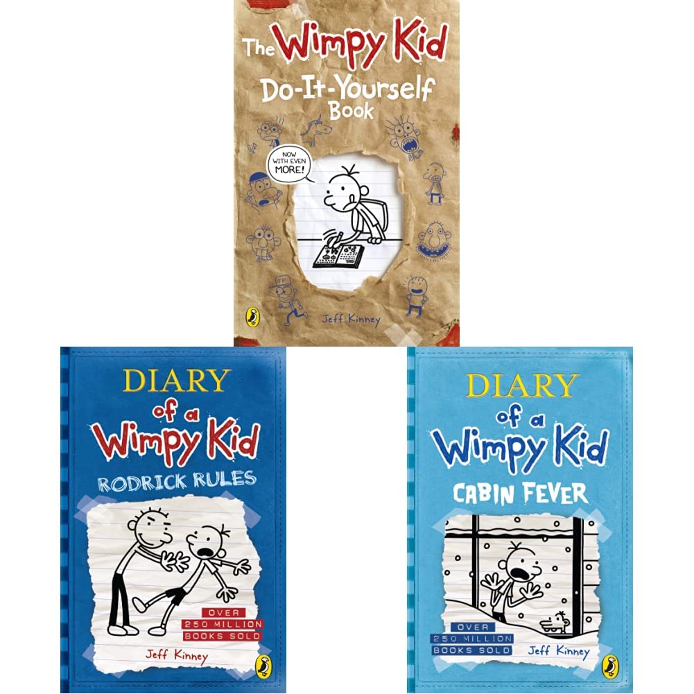 The Wimpy Kid: Do-it-Yourself Book (Diary of a Wimpy Kid) & Diary of a Wimpy Kid: Rodrick Rules (Book 2) & Diary of a Wimpy Kid: Cabin Fever (Book 6)