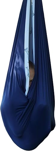 Miniatura 4 de Narwhal - Columpio sensorial para niños con necesidades especiales, azul narval, terapia de interior, hamaca para acurrucarse, para niños con