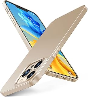 Capa Capinha Para iPhone 13 Pro Tela 6.1 Case Acrílica Fosca Ultra Fina Premium (Dourada)