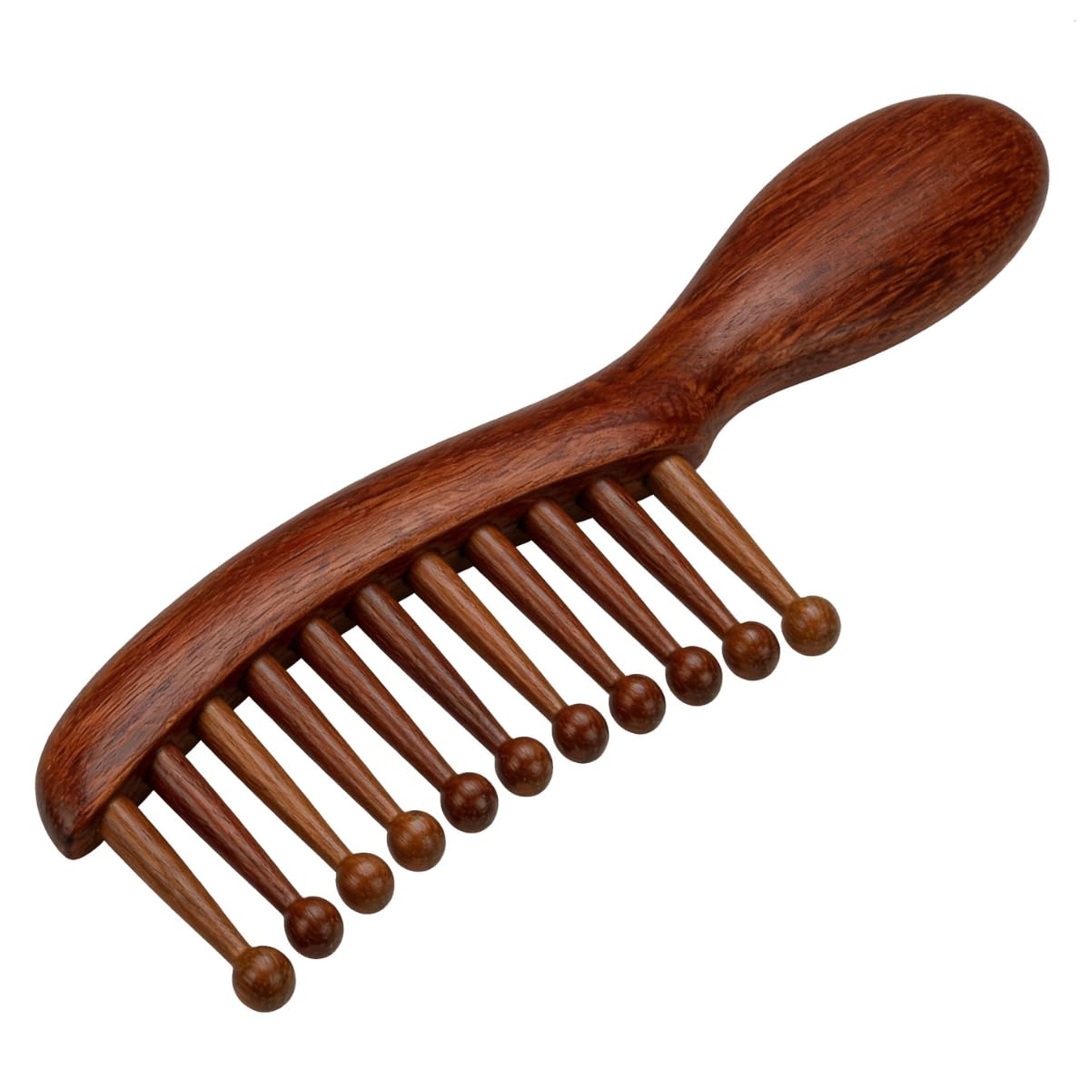 Drewniany grzebień do masażu skóry głowy – stymulator włosów i skóry głowy z naturalnego drewna do wzrostu włosów i łagodzenia stresu dla kobiet, mężczyzn – szczotka do masażu głowy do codziennej