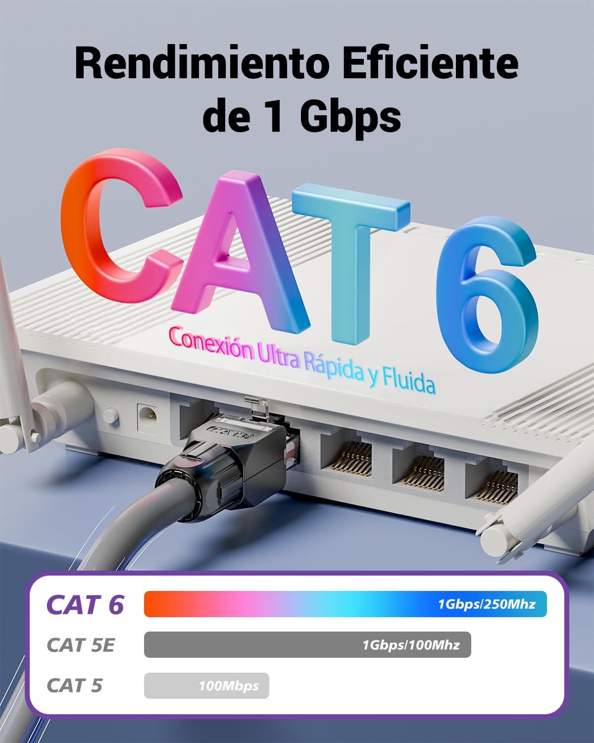 VCELINK Cat6 Conector RJ45 Sin Herramientas LSA, 1000 Mbps/250 MHz, Compacto y Reutilizable, Clavija RJ45 UTP Bañado en Oro para Cable de Red AWG 23-26, Compatible con PoE, Negro, 6 Unidades