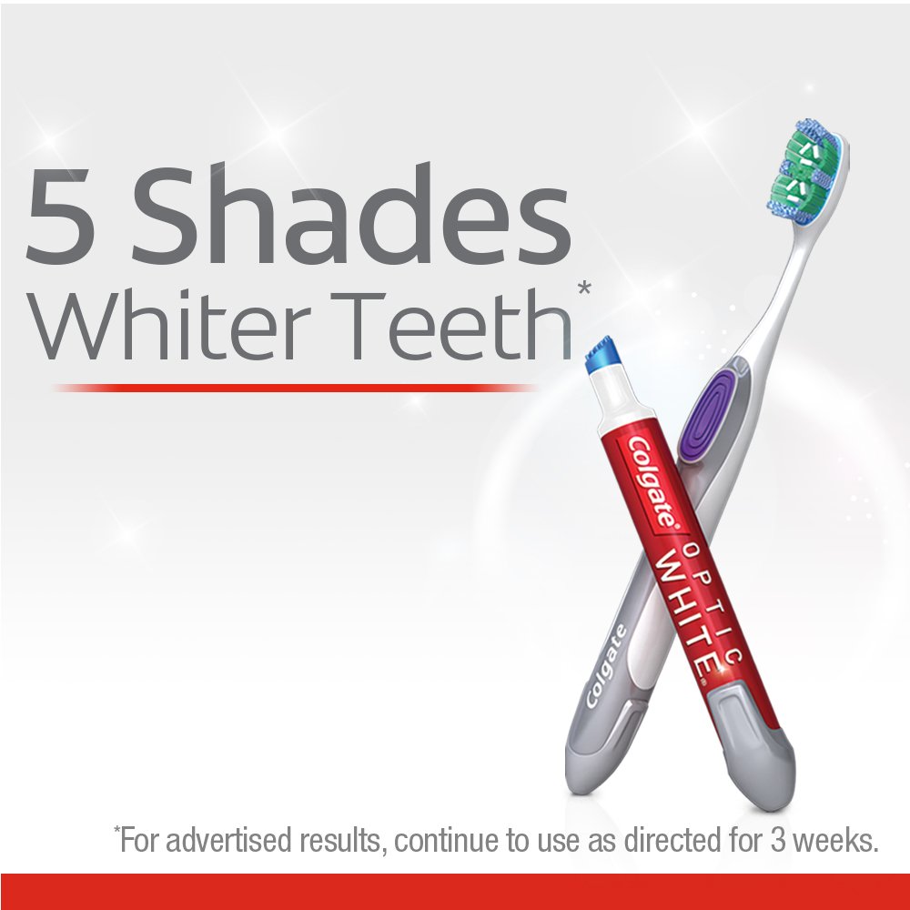 Colgate Optic White Toothpaste and Whitening Pen 2-in-1 Teeth Whitening Kit