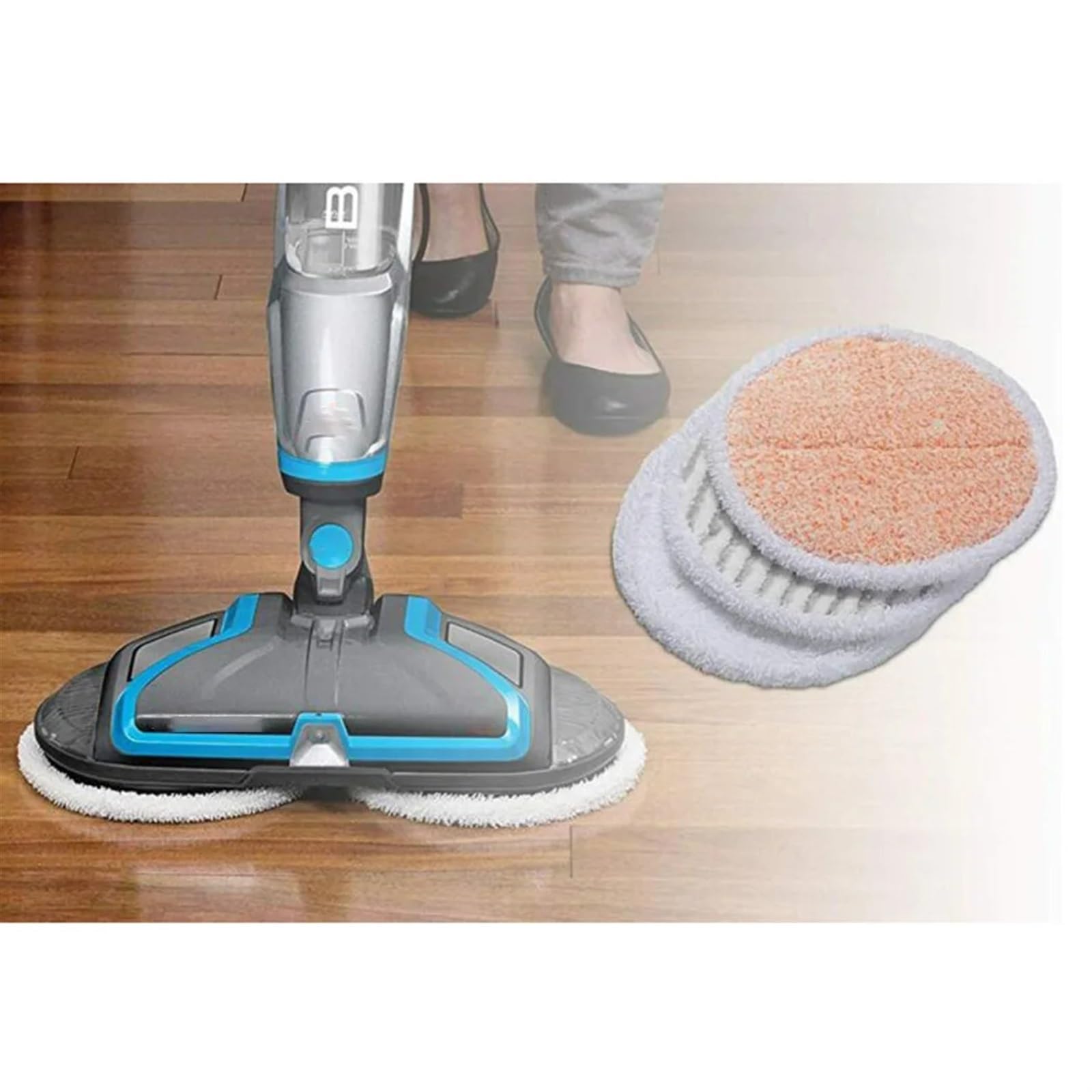 10 x Mikrofaser-Reinigungspads, for Bissell, for Spinwave 20522 2240N 2039A, Mopp-Pads, Staubsauger, Haushaltskehrmaschine, Reinigungswerkzeug Wischpad für Roboterstaubsauger