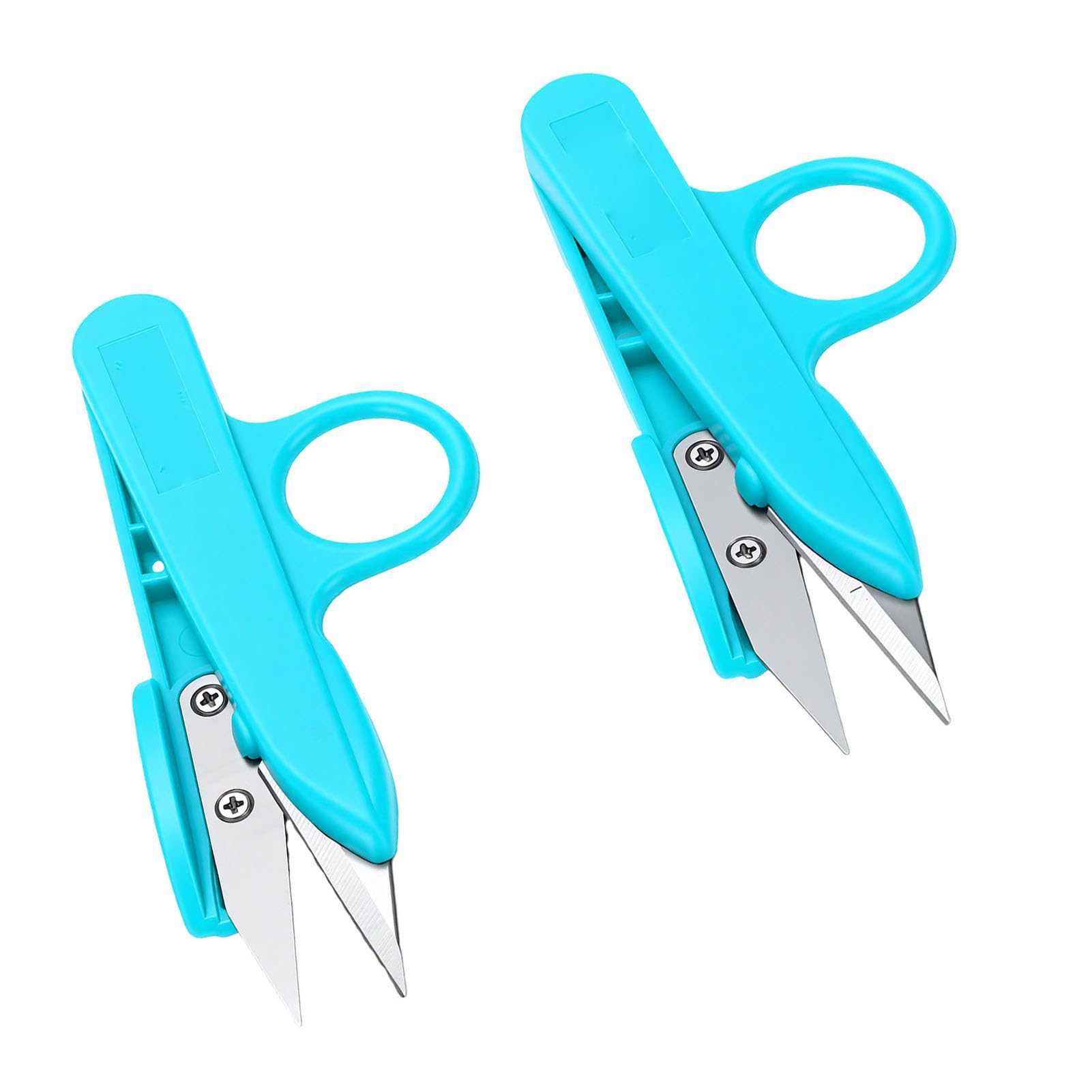 Generic 2 Tijeras de Hilo de Acero Inoxidable con Cuchillas Afiladas para Cortar sin Esfuerzo para Manualidades y Proyectos de Costura Verde