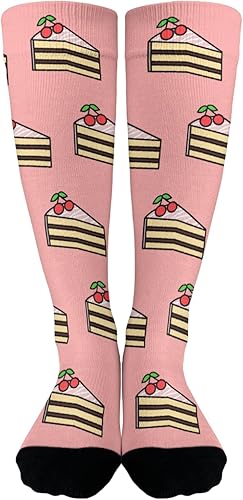 devor Calcetines largos para mujer, botas de trabajo, calcetines a la rodilla, calcetines de moda para tartas, Blanco