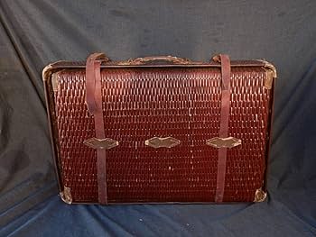 柳行李　古道具　バスケット　昔の旅行鞄　大正浪漫　トランク　ビンテージ 送料込み】【レトロ】柳行李のトランク 旅行鞄 大型トランク