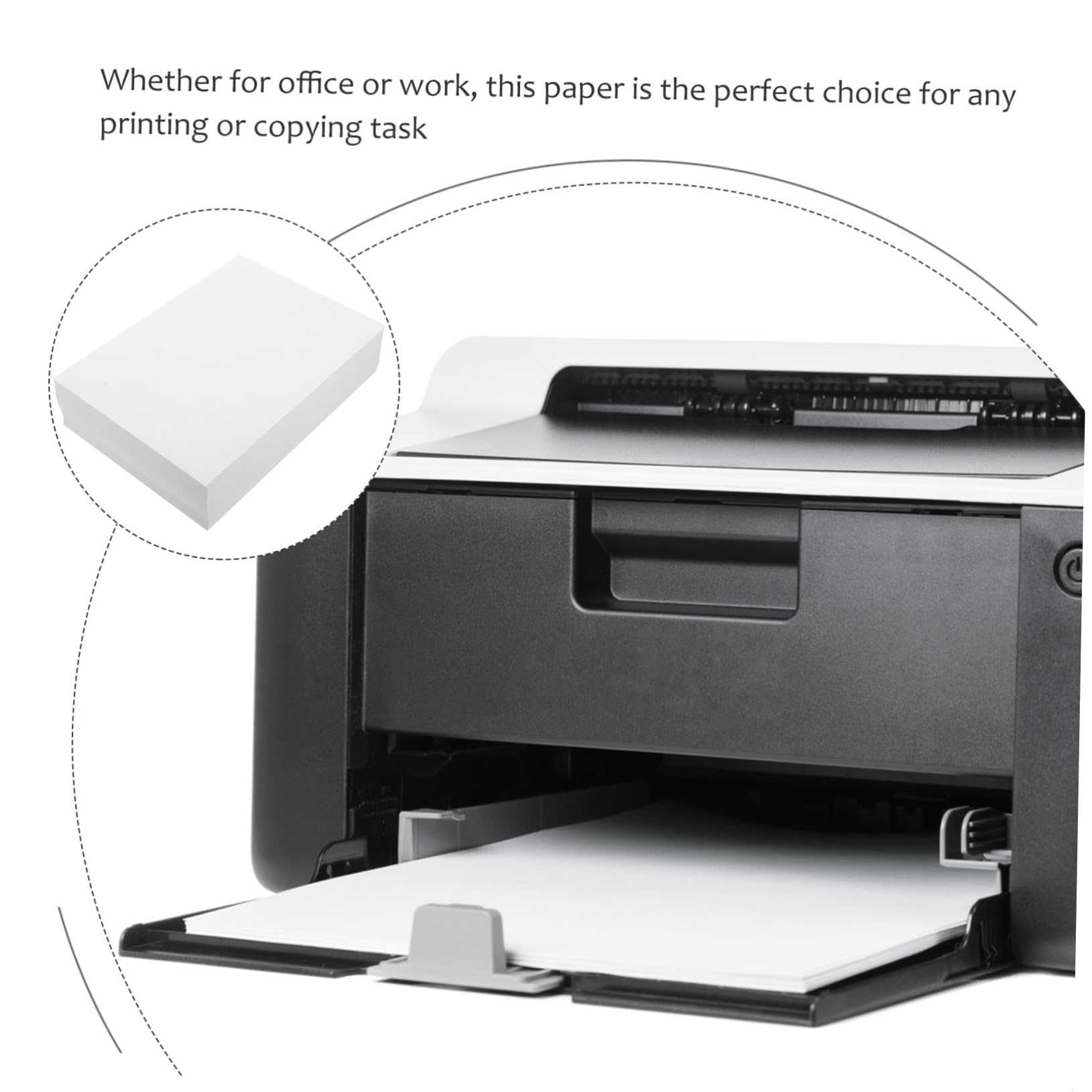 HOMSFOU 500 Feuilles de Papier A5 Épaisses 70g Blanches pour Imprimante et Photocopieuse, Papier Multi-usage Léger pour Bureau et Activités Artistiques