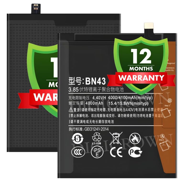 Image of Original BN43 Battery Compatible for Xiaomi Redmi Note 4 - (4100mAh) - 1 Year Warranty DF7