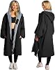 OHS Adults Drying Robe, Gifts for Mum Outdoor Waterproof Changing Robe Womens Jacket Comfy Sherpa Privacy Robes for Women Men, Stay Dry Swimming Camping Drying Robes - S/M, L/XL