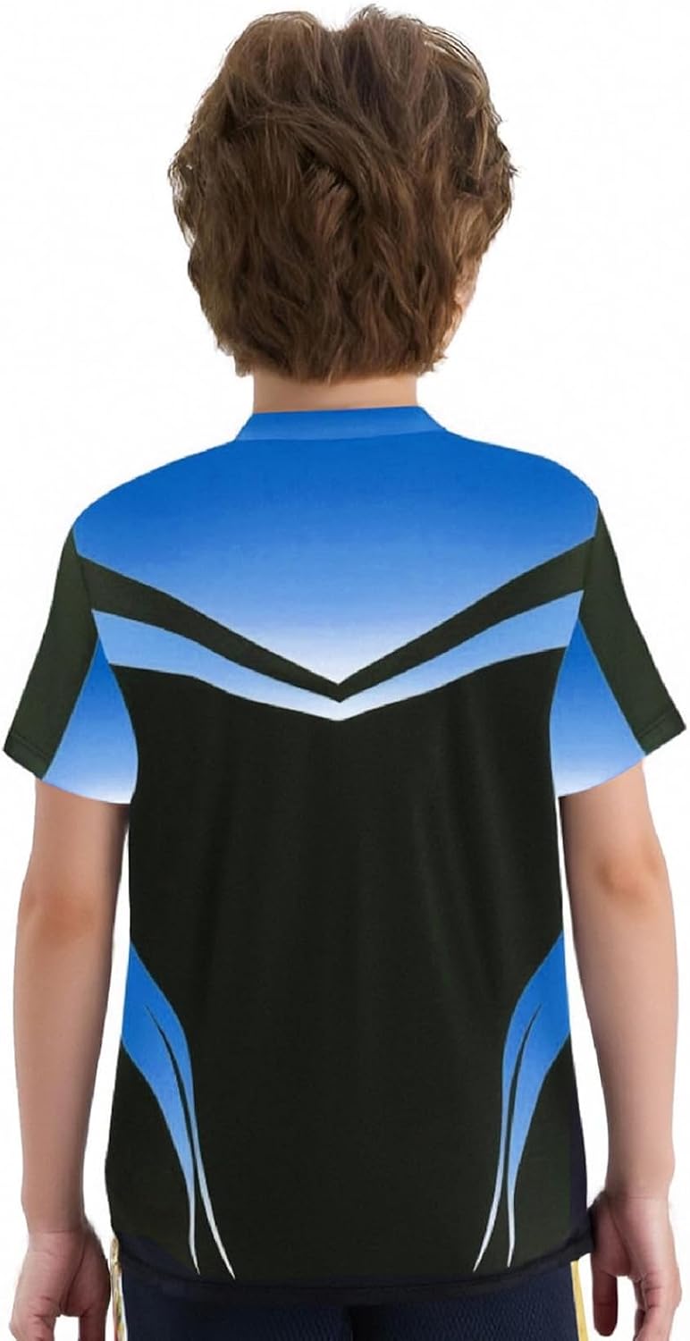 Jugaoge 2Pcs Kids Boys Boxing Outfits Print Boxing Jersey Shirt with Muay Thai Boxer Shorts Athletic Set