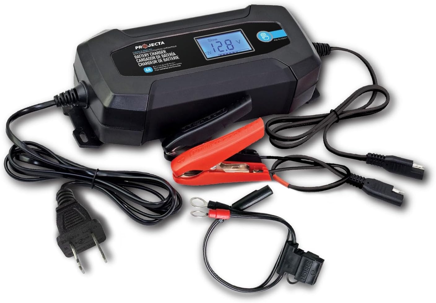 Battery Charger, 6/12V, 4.0A, 8 Stage Auto
