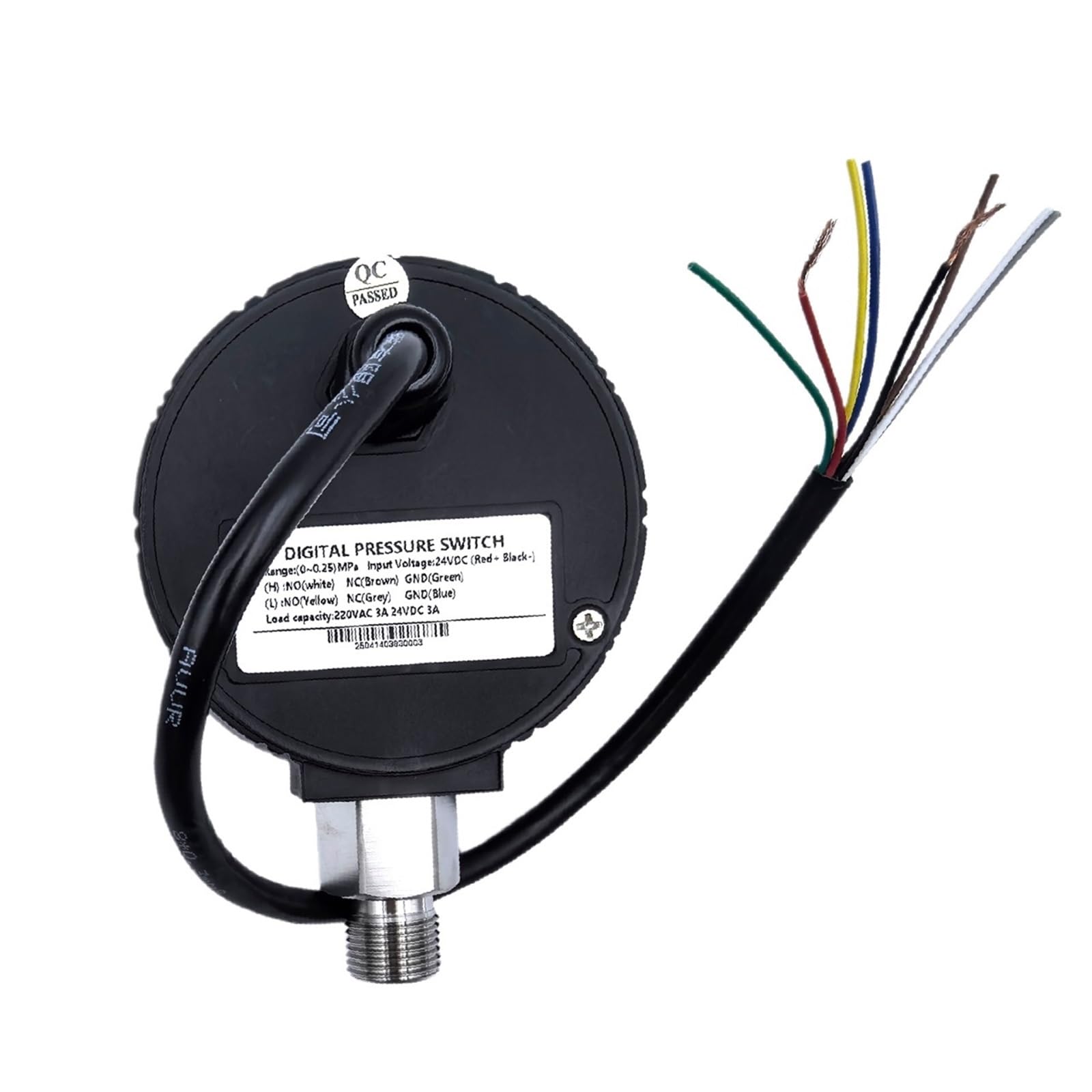 1 szt. Cyfrowy wyświetlacz MD-S910 ciśnieniomierz elektroniczny ciśnieniomierz 304SS M20 × 1,5 do hydraulicznego powietrza-woda(0-1,6Mpa-M20-1,5, AC220V)