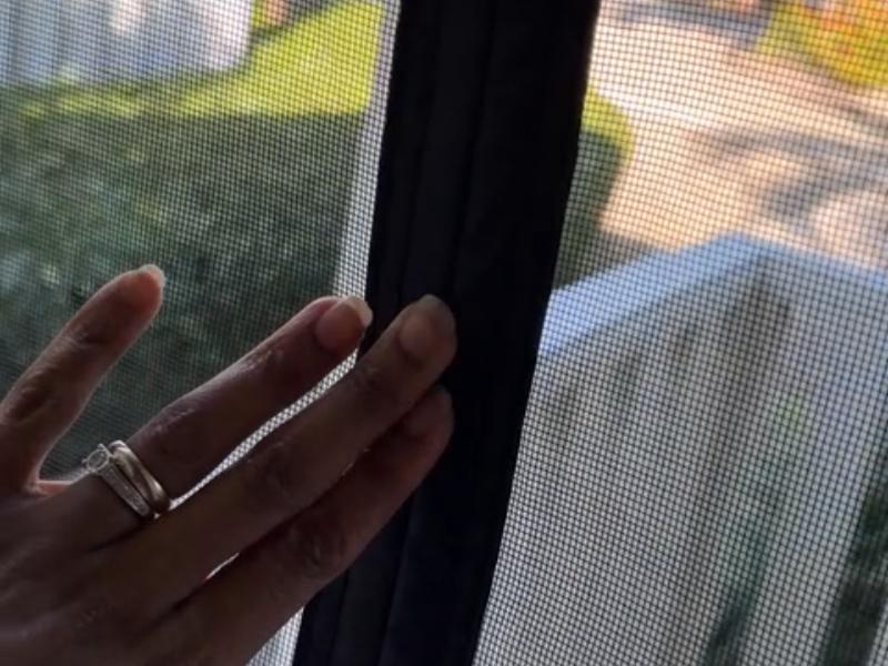 HOFUDON Upgraded Magnetic Screen Door Mesh, Full Strip Magnets