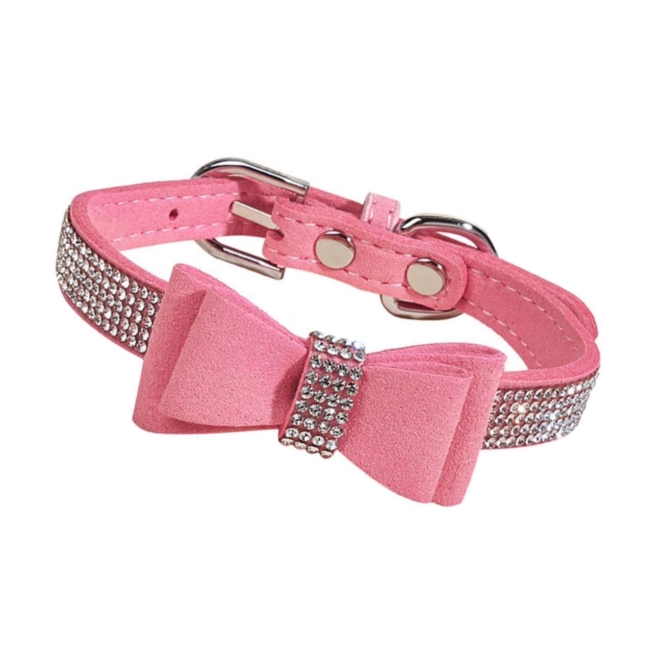 HANABASS 1juego Collar Ajustable para Perros Lazo De y Brillantes Collar De Mascota para Gatos y Perros Pequeños XXS