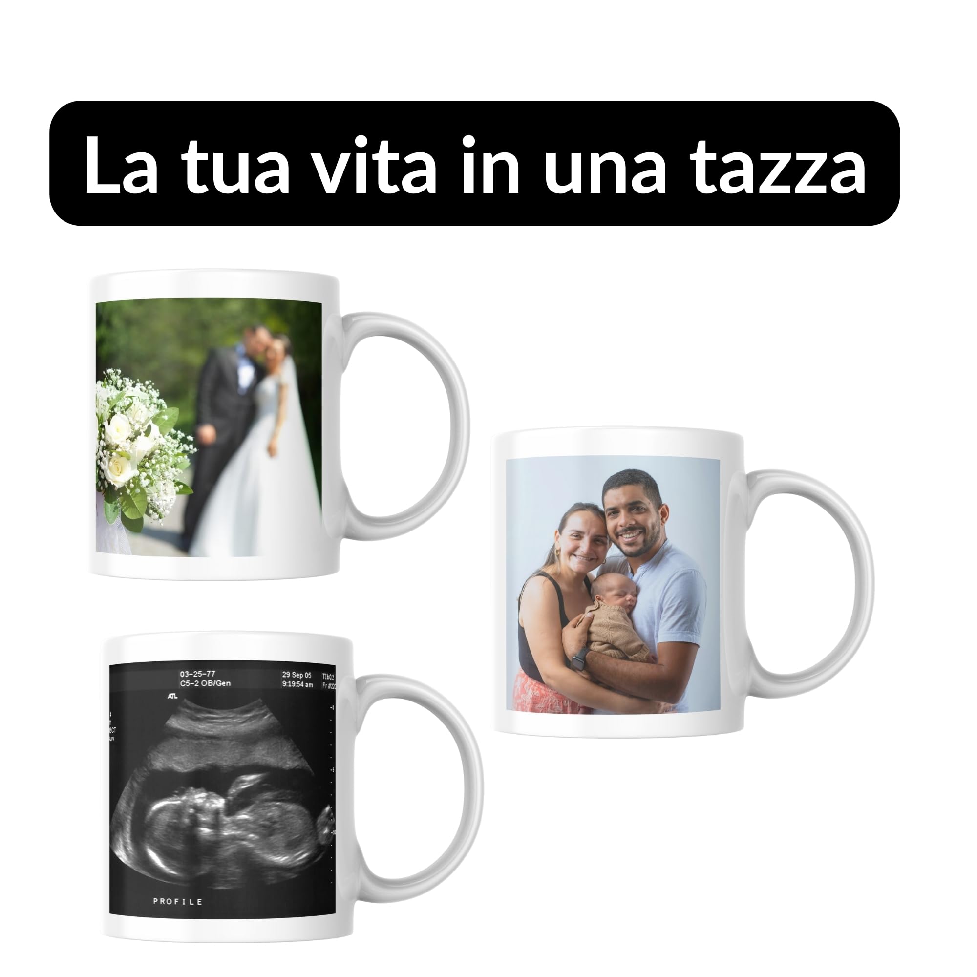 Incidiamo - Tazza Personalizzata con Stampa Foto, Scritte, Loghi e Grafiche - Tazza Colazione Mug in Ceramica 100% Made in Italy, Idea Regalo Personalizzato per ogni Occasione
