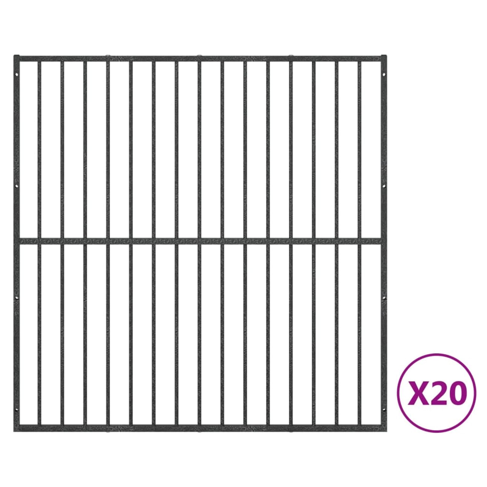 Homgoday Box per cani 20 pannelli in acciaio zincato nero, per esterni e interni, cuccia per cuccioli di animali domestici, rifugio per animali domestici e forniture per animali domestici